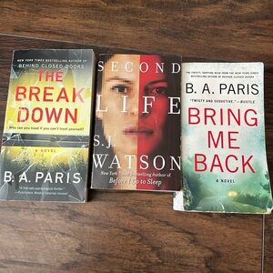 Thrilling Novel Trio by B.A. Paris and S.J. Watson